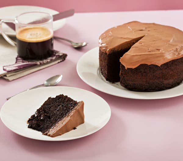 torta vegana de chocolate y cafe
